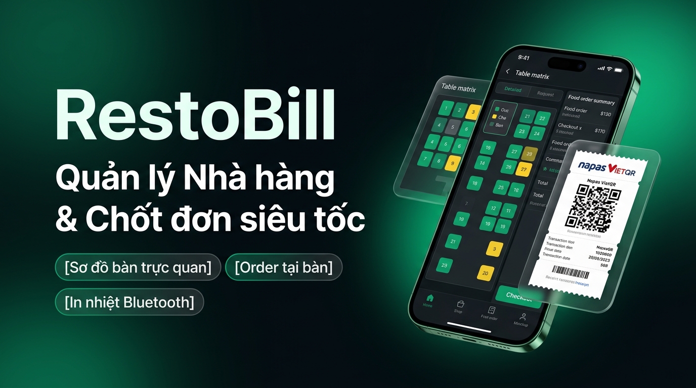 RestoBill Feature Graphic Preview